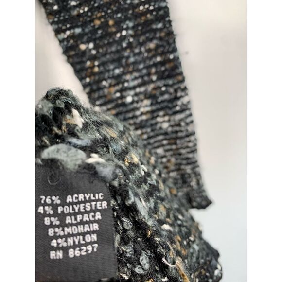 BCBGMaxazria Women's Cardigan Sweater Longline Hooded Acrylic Blend Black Small - Picture 5 of 8